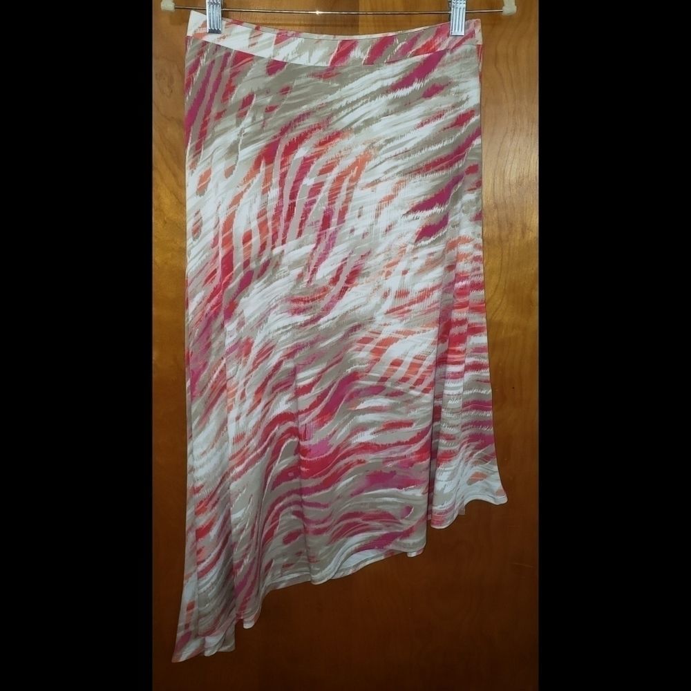 Chico's Asymmetrical Animal Print Skirt